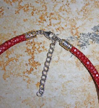 Perlrochen Halsreif Collier mit Großen Amethyst Stein als Anhänger EINZELSTÜCK / UNIKAT