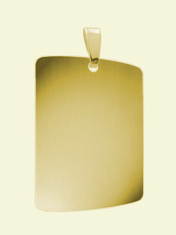 585 Gold Kettenanhanger Rechteckig Fur Motiv Logo Text Sternzeichen